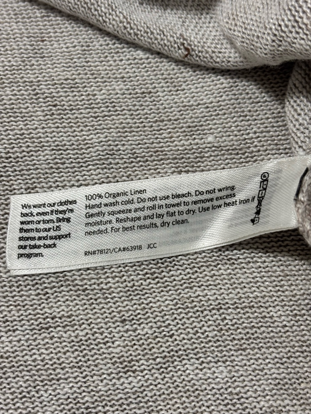 Eileen Fisher 100% Organic Linen Sweater • Size 3X - Picture 6 of 6
